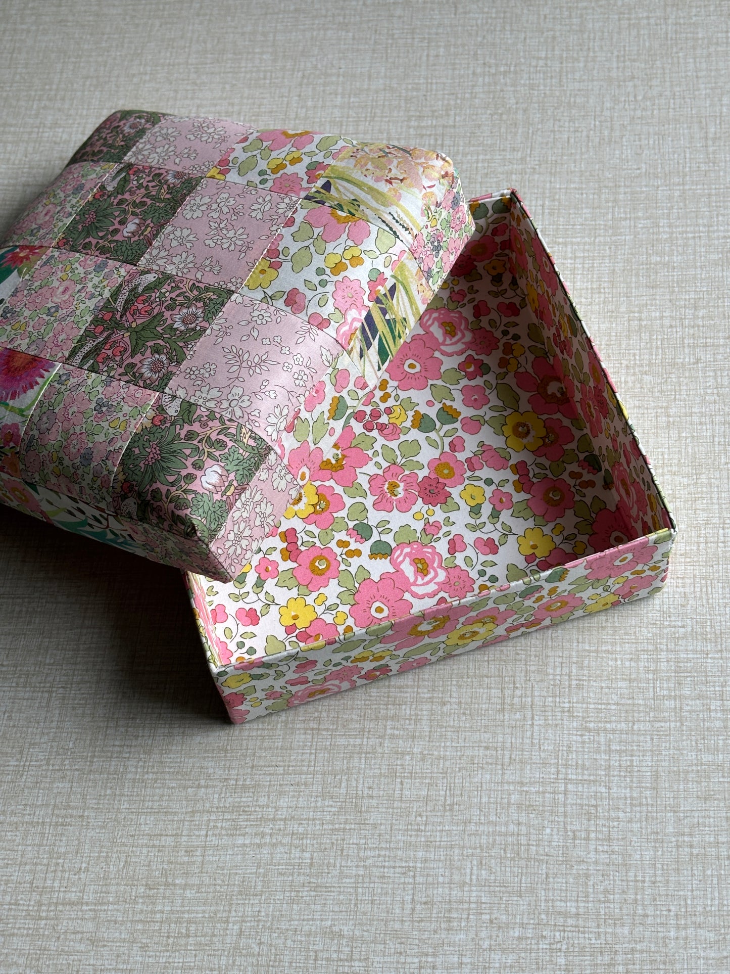 Stofæske - Quilt rose (large)