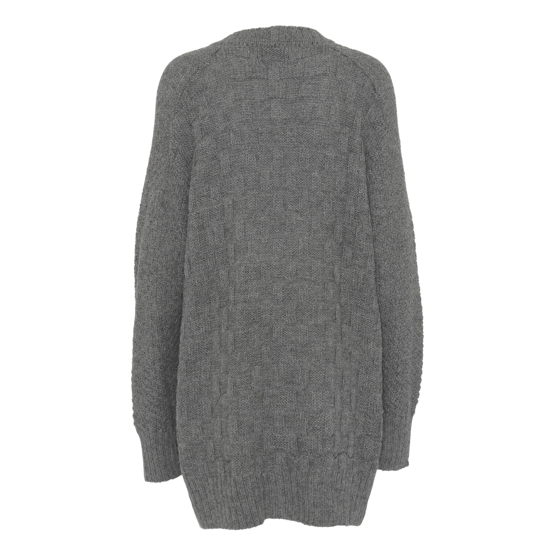 Håndstrikket alpaka cardigan - Grå