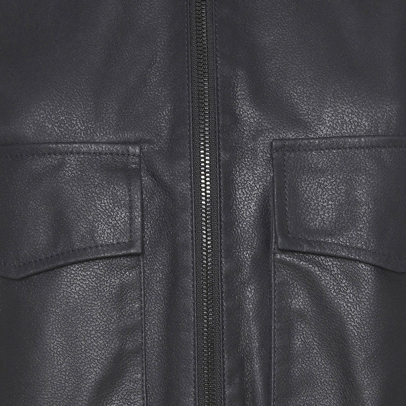 Jørgen Simonsen - Leather jacket - Dark navy